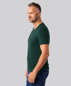 Bambuni bambus t-shirt v-hals grøn mænd