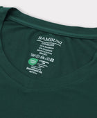 Bambuni bambus t-shirt v-hals grøn mænd carelabel