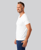 Bambuni bambus t-shirt v-hals hvid mænd