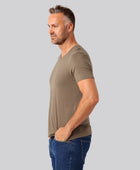 Bambuni bambus t-shirt v-hals sand mænd
