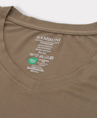 Bambuni bambus t-shirt v-hals sand mænd carelabel