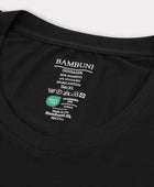 Bambuni bambus t-shirt v-hals sort mænd carelabel