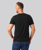 Bambuni bambus t-shirt v-hals sort mand