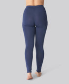 Bambus leggings m. skjult elastik i navy til damer