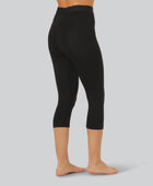 Bambus 3/4 leggings i sort til kvinder