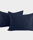 Bambus pudebetræk 50x70 i navy blå