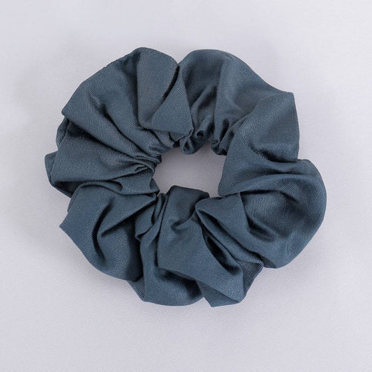 Bambus scrunchie i grålig blå