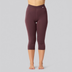 Bambus 3/4 leggings bordeaux  m. bordeaux elastik damer