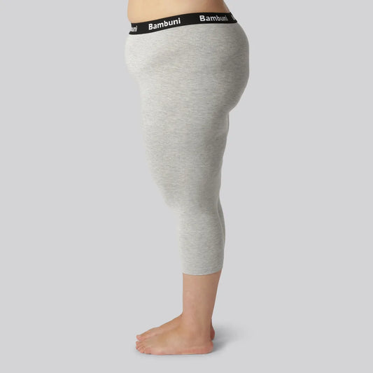 Bambus 3/4 leggings i grå til kvinder