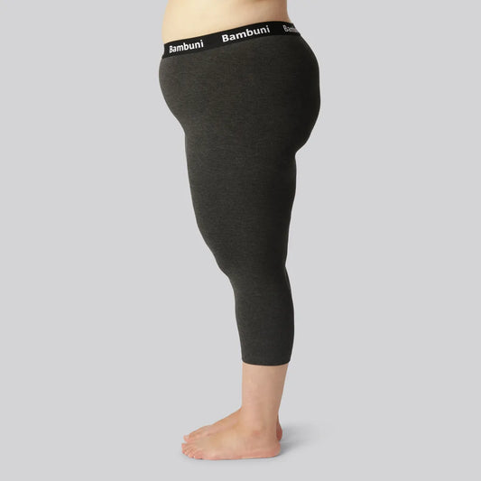 Bambus 3/4 leggings i koksgrå til kvinder