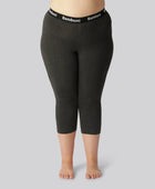 Bambus 3/4 leggings i koksgrå til kvinder