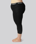 Bambus 3/4 leggings i sort til kvinder