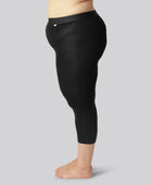 Bambus 3/4 leggings i sort til kvinder