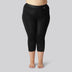 Bambus 3/4 leggings i sort til kvinder