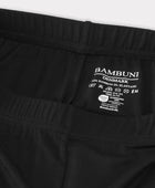 Bambus 3/4 leggings m. skjult elastik i sort til damer