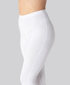 Bambus 3/4 leggings m. skjult elastik i hvid til damer