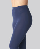 Bambus 3/4 leggings m. skjult elastik i navy til damer