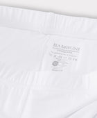 Bambus 3/4 leggings m. skjult elastik i hvid til damer