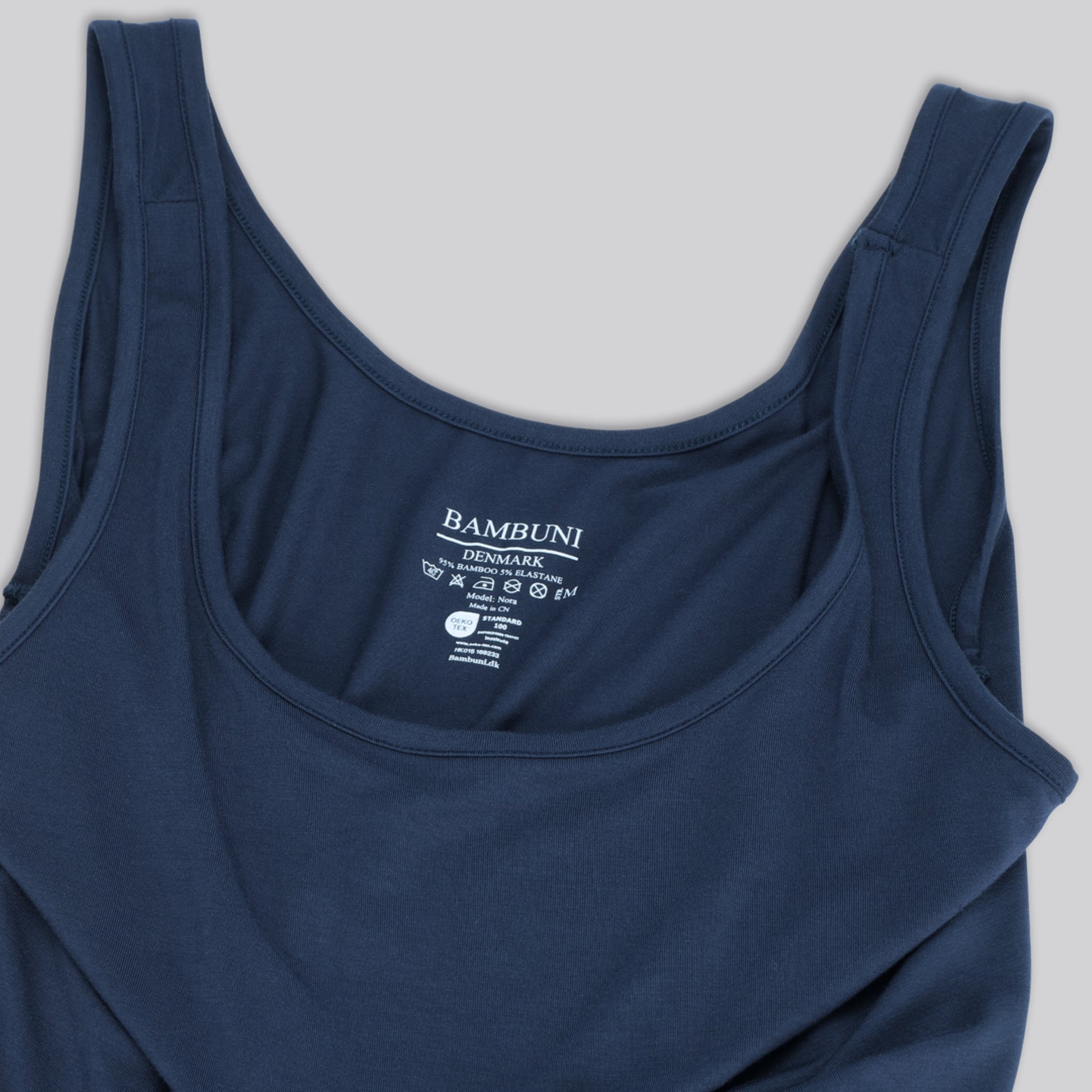 Bambus bodystocking i navy til damer
