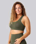 Bambus fitness bh grøn damer