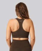 Bambus fitness bh i brun damer