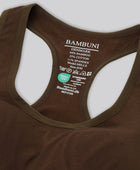 Bambus fitness bh i brun til damer