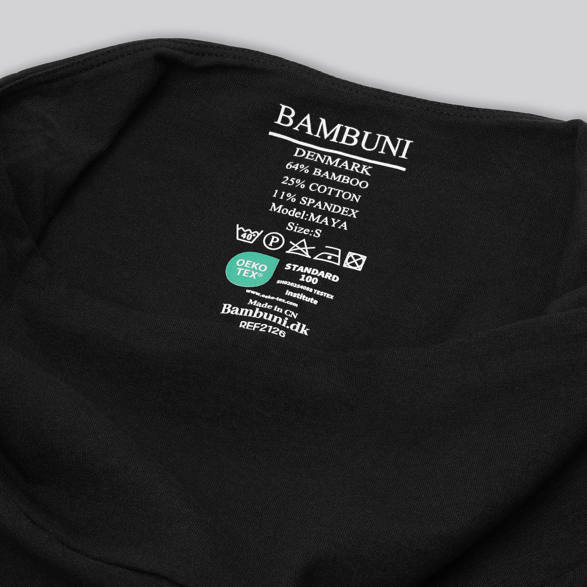 Bambus fitness pants i sort til damer carelabel