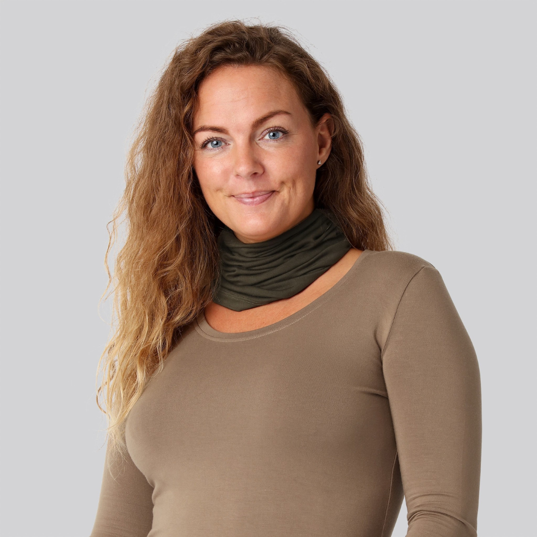 Bambus halsedisse mørkegrøn damer