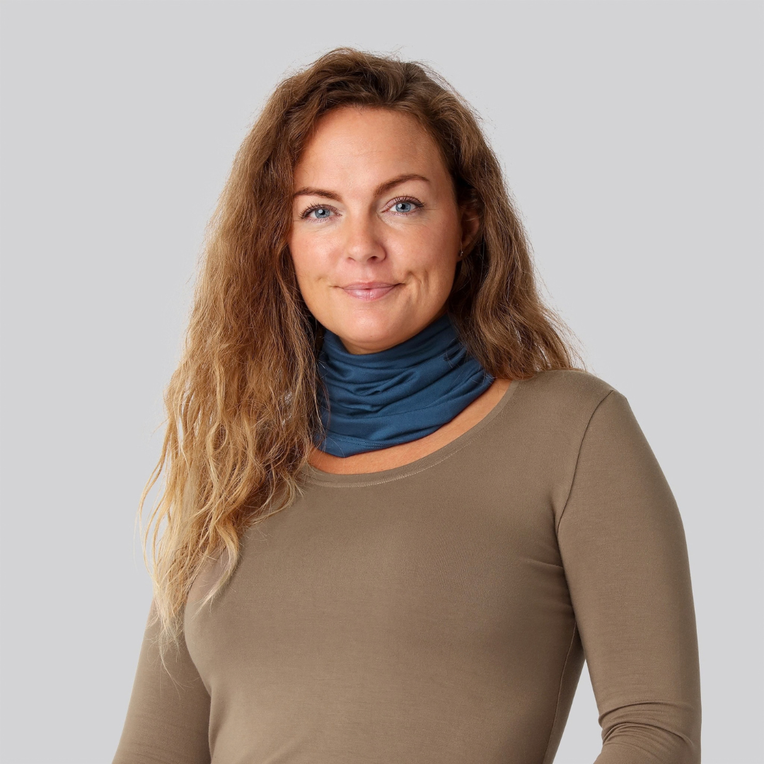 Bambus halsedisse petroleumsblå damer