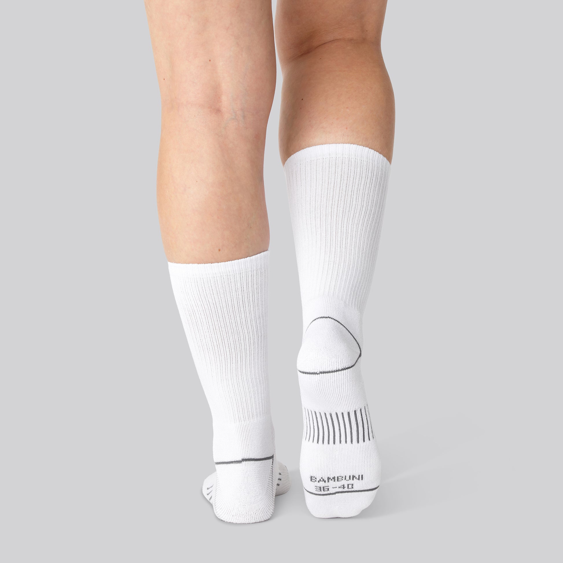 Bambu löparstrumpor i vitt för damer