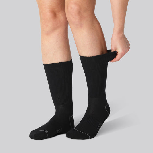 Svarta löparstrumpor i bambu för damer