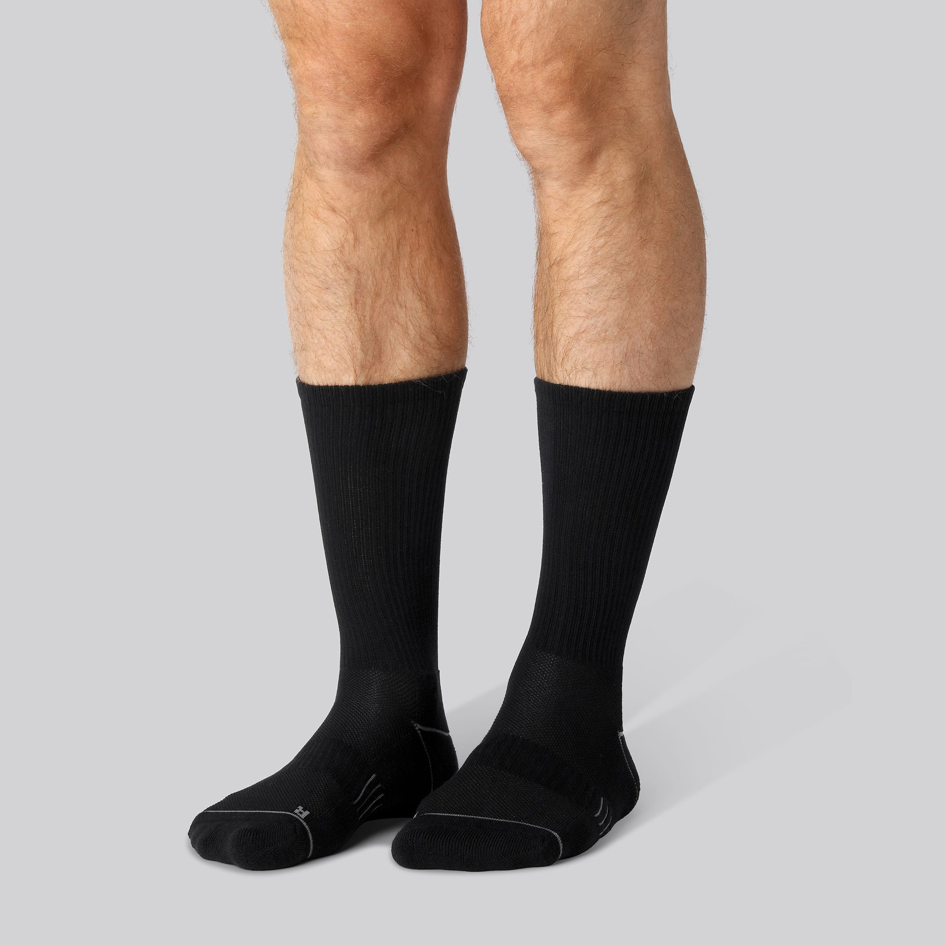 Bambus løbestrømper i sort til mænd