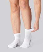 Bambus løbestrømper kort i hvid til damer