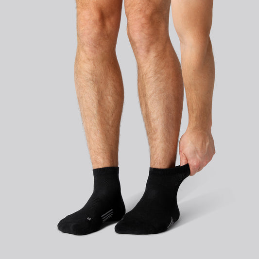 Bambu löparstrumpor korta i svart för män