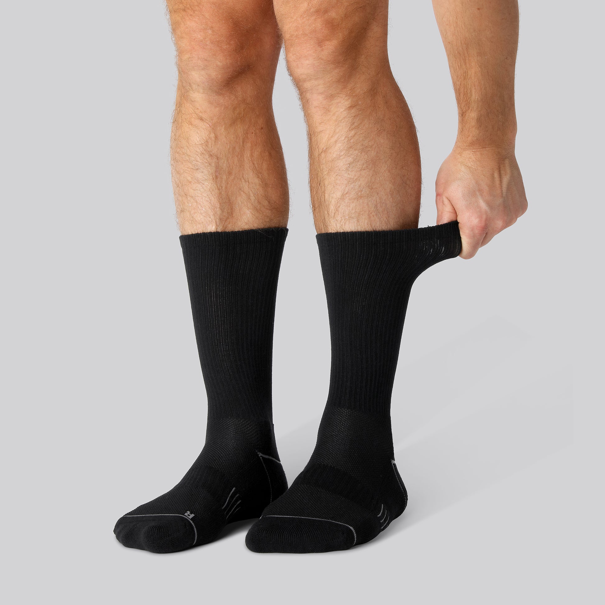 Bambus løbestrømper i sort til mænd