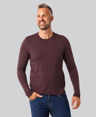 Bambus langærmet t-shirt bordeaux mænd