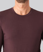 Bambus langærmet t-shirt bordeaux mand