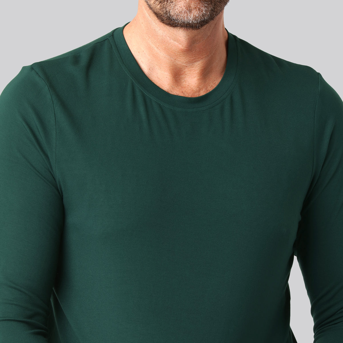 Bambus langærmet t-shirt grøn mand