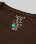 Bambus langærmet t-shirt i brun til damer carelabel