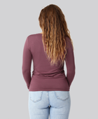 Bambus langærmet t-shirt i rose til damer
