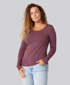 Bambus langærmet t-shirt rose damer