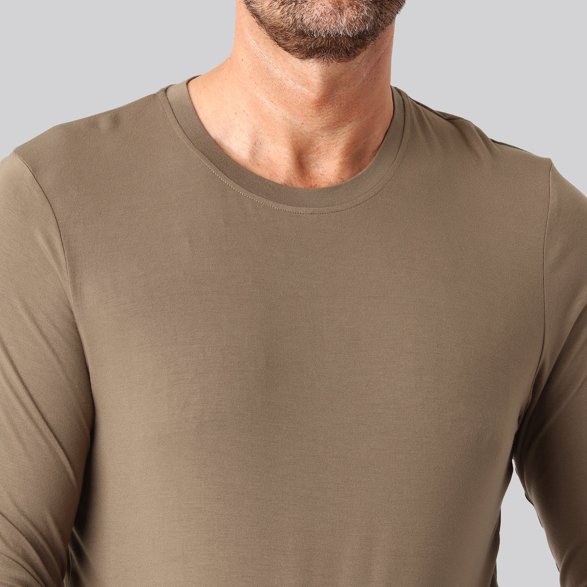 Bambus langærmet t-shirt sand mand