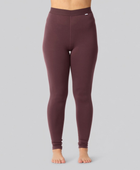 Bambus leggings bordeaux m. bordeaux elastik damer