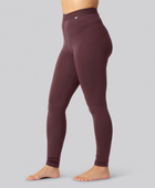 Bambus leggings i bordeaux m. bordeaux elastik damer