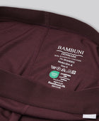 Bambus leggings i bordeaux m. bordeaux elastik til damer carelabel