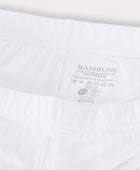 Bambus leggings m. skjult elastik i hvid til damer