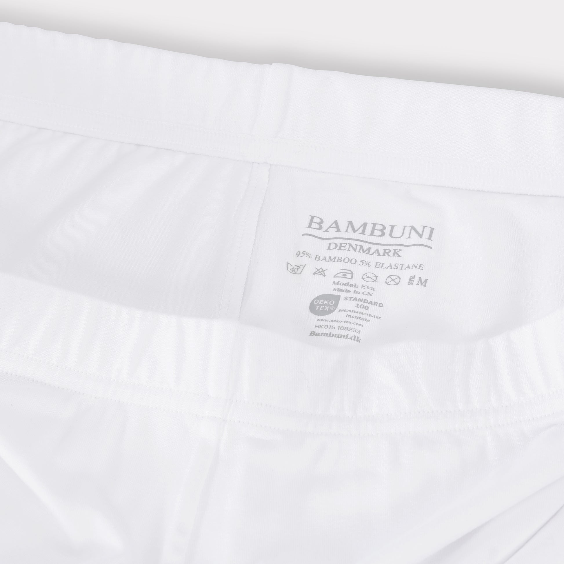 Bambus leggings m. skjult elastik i hvid til damer