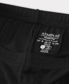 Bambus leggings m. skjult elastik i sort til damer