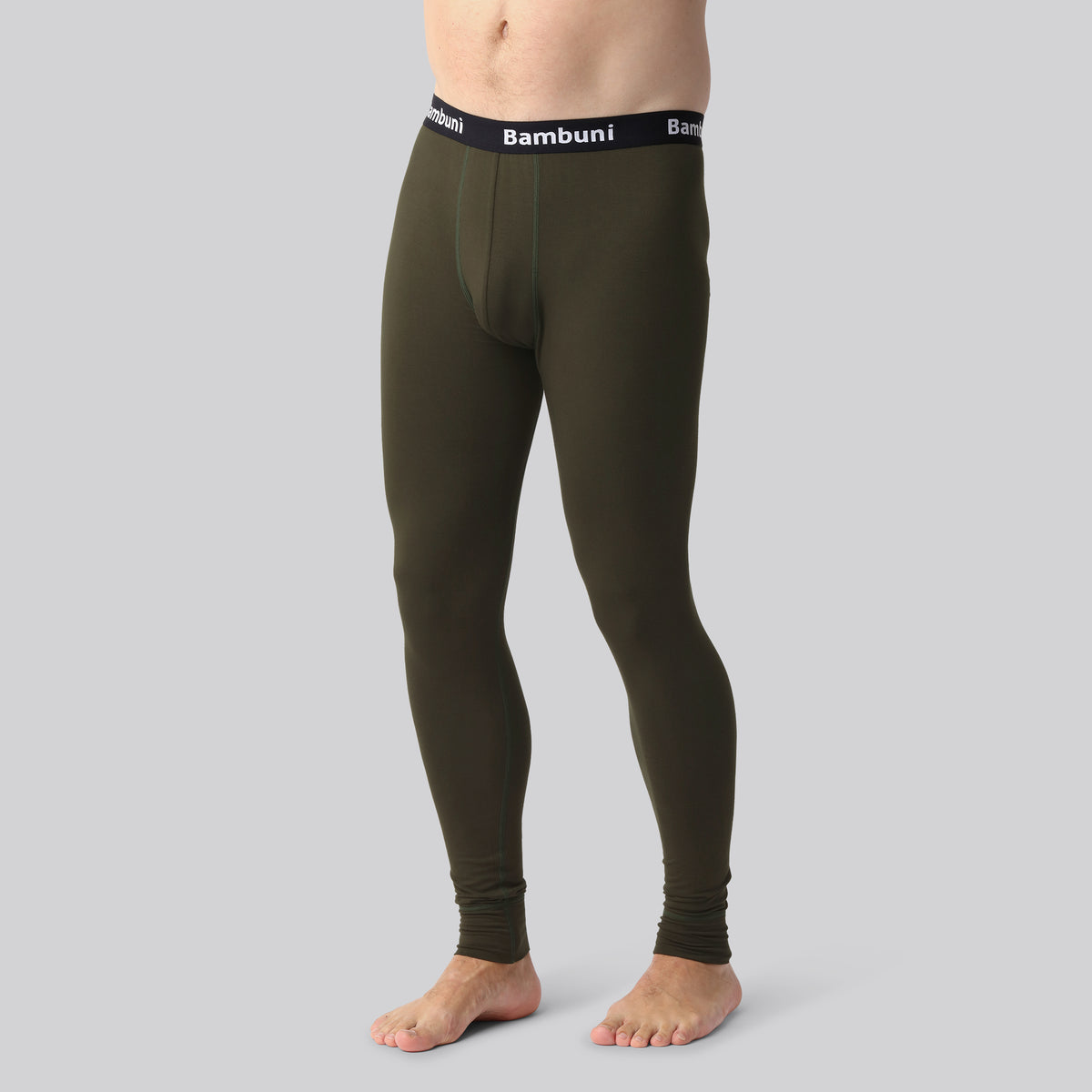 Bambus long johns mørkegrøn mænd
