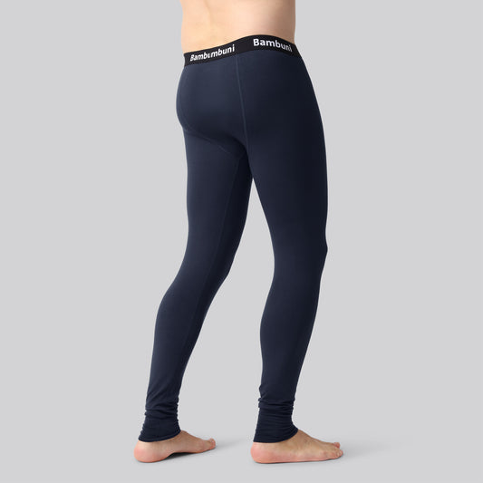 Bambus long johns navy mænd bag